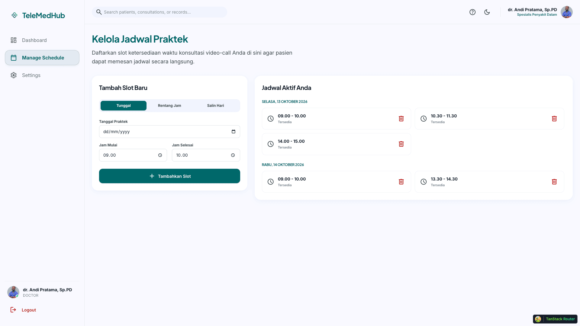 Jadwal Doktor